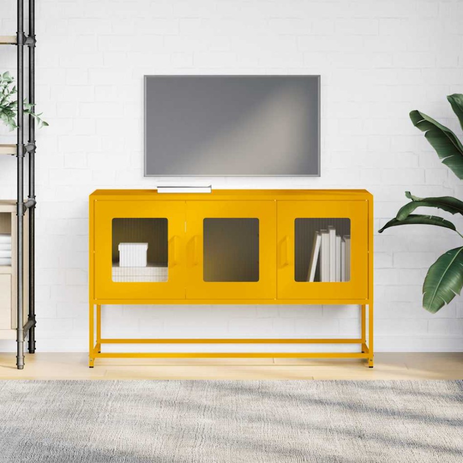 Mueble para TV acero laminado en frío amarillo 100,5x39x60,5