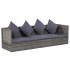 Cama de jardín 200x60 cm ratán sintético