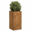Jardinera oxidada 40x40x80 cm acero corten