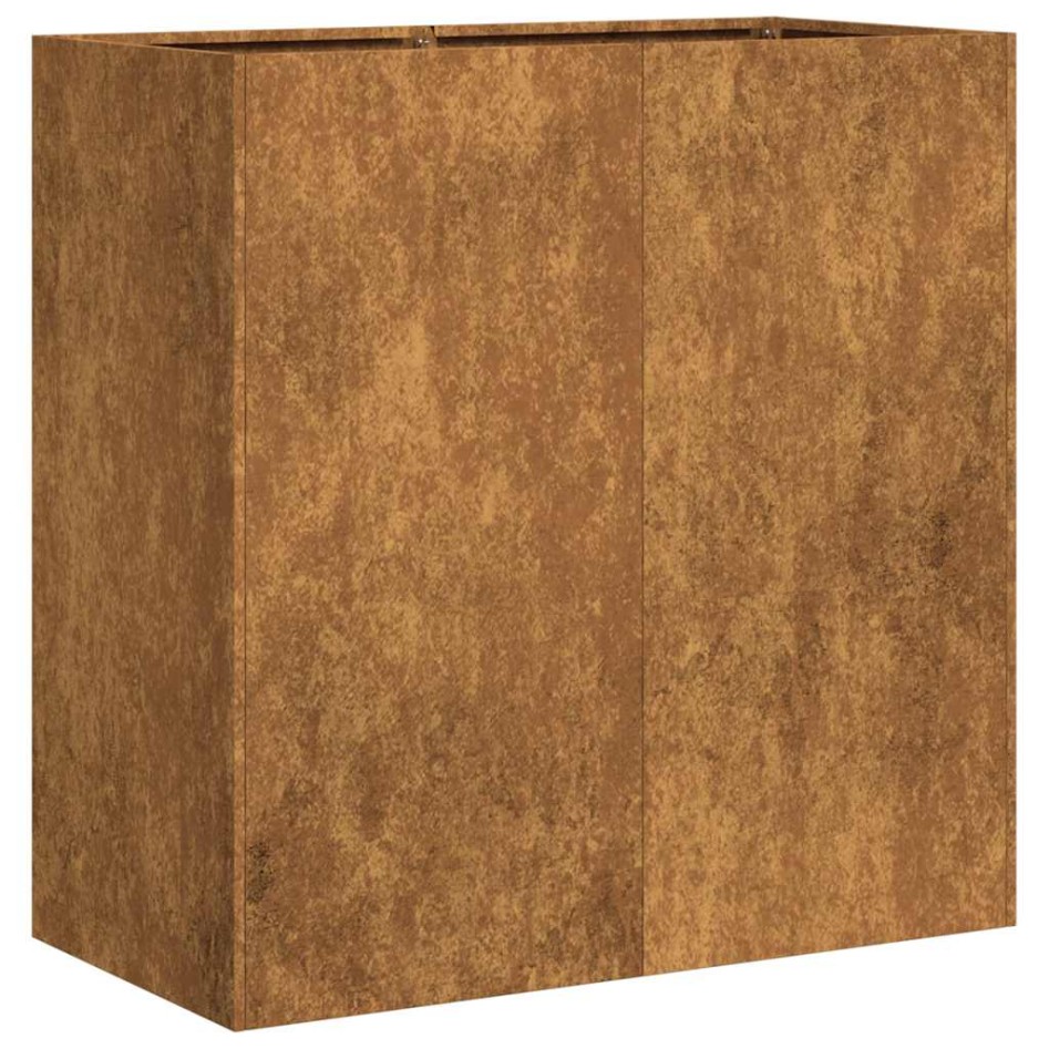 Jardinera oxidada 80x40x80 cm acero