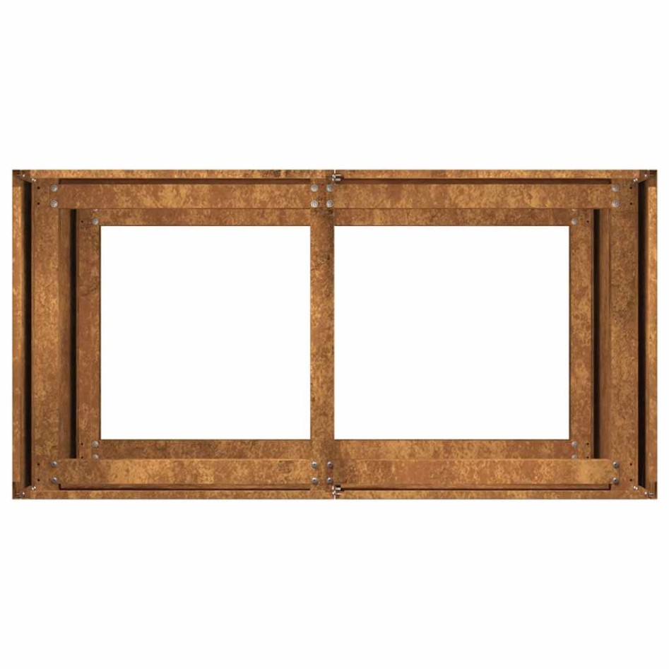 Jardinera oxidada 80x40x80 cm acero