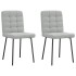 Sillas de comedor 2 unidades terciopelo gris
