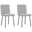 Sillas de comedor 2 unidades terciopelo gris claro