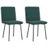 Sillas de comedor 2 unidades terciopelo verde