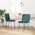 Sillas de comedor 2 unidades terciopelo verde