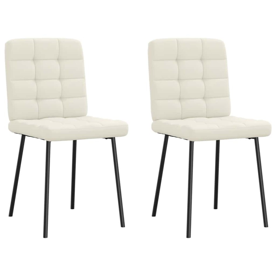 Sillas de comedor 2 unidades terciopelo