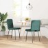 Sillas de comedor 2 unidades terciopelo verde