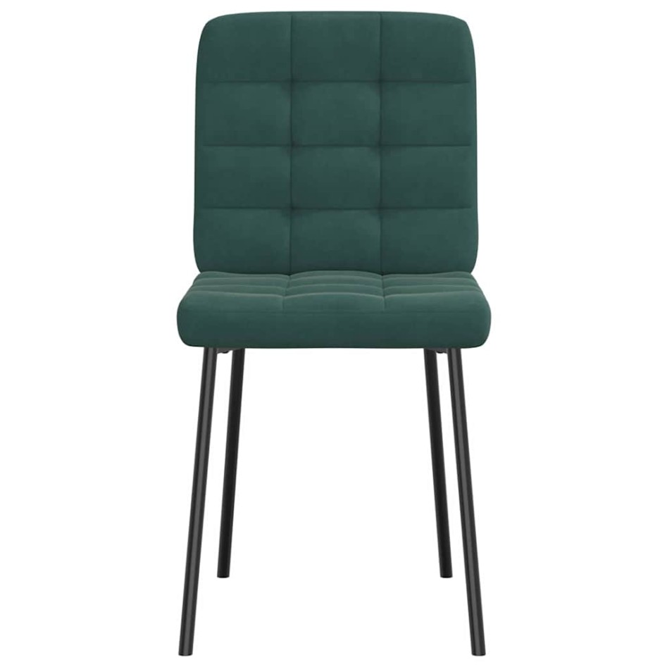 Sillas de comedor 2 unidades terciopelo verde