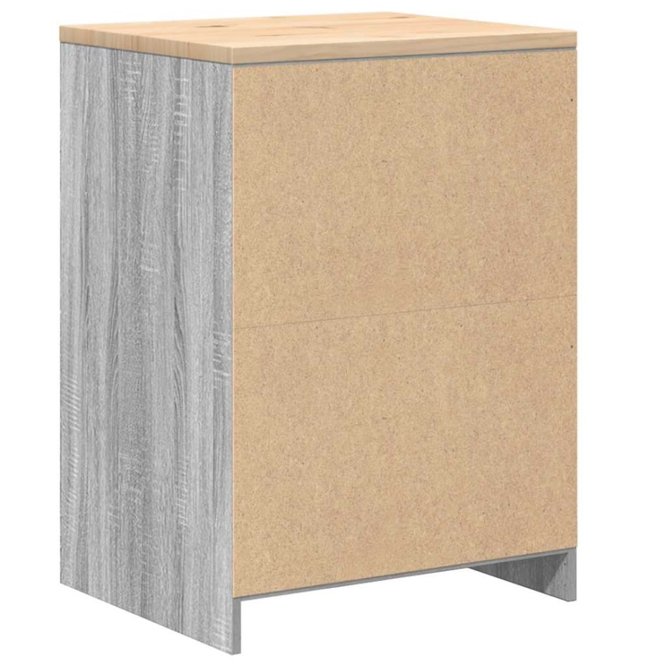 Armario de garaje de madera maciza pino gris Sonoma 60x51x85