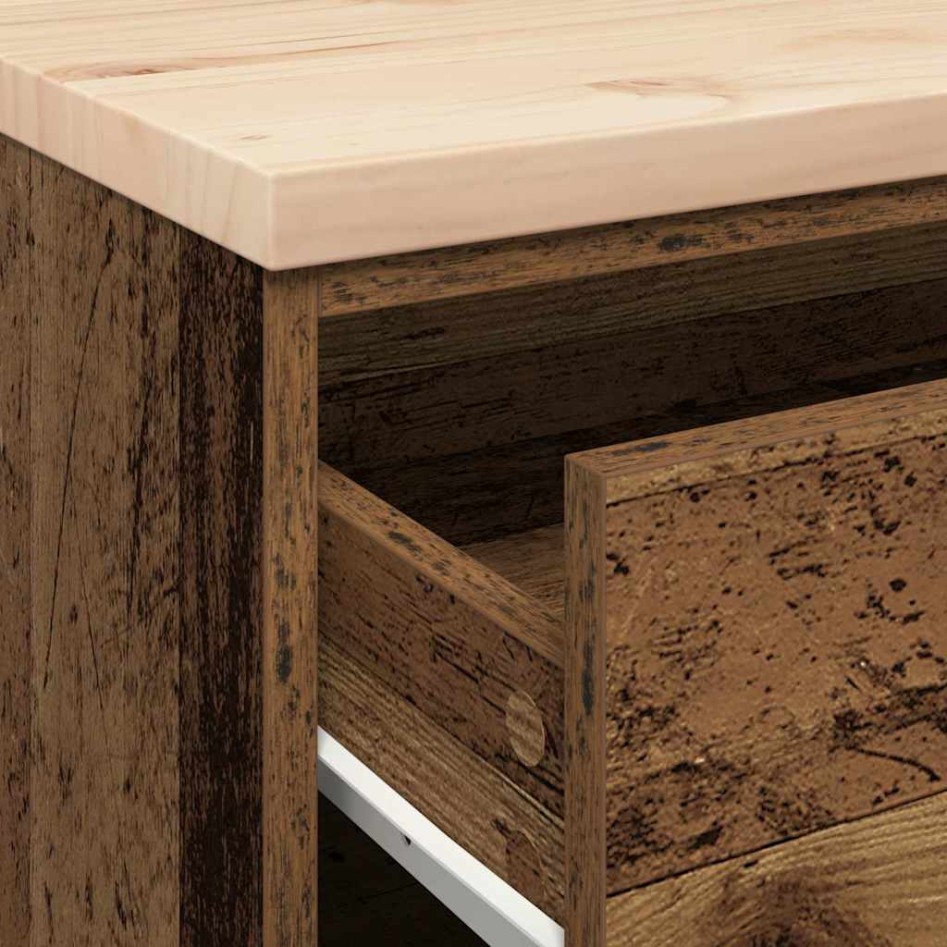 Armario garaje madera vieja 60x51x85 cm Madera maciza de