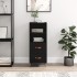 Aparador de madera contrachapada negro 34,5x34x90