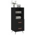 Aparador de madera contrachapada negro 34,5x34x90