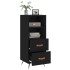 Aparador de madera contrachapada negro 34,5x34x90