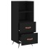 Aparador de madera contrachapada negro 34,5x34x90
