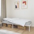 Estructura de cama sin colchón metal blanco 80x200
