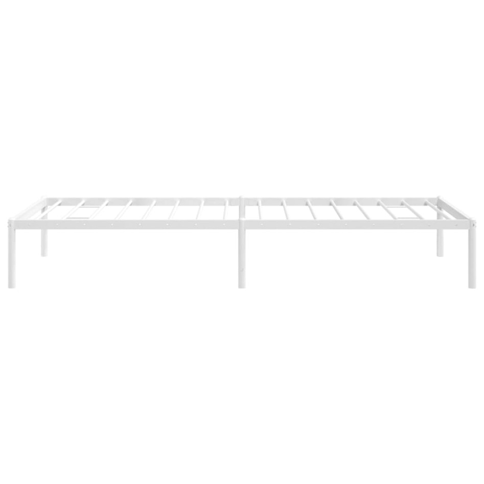 Estructura de cama sin colchón metal blanco 80x200