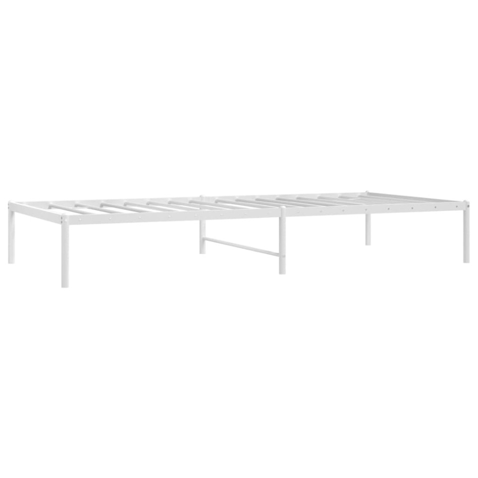 Estructura de cama sin colchón metal blanco 90x200