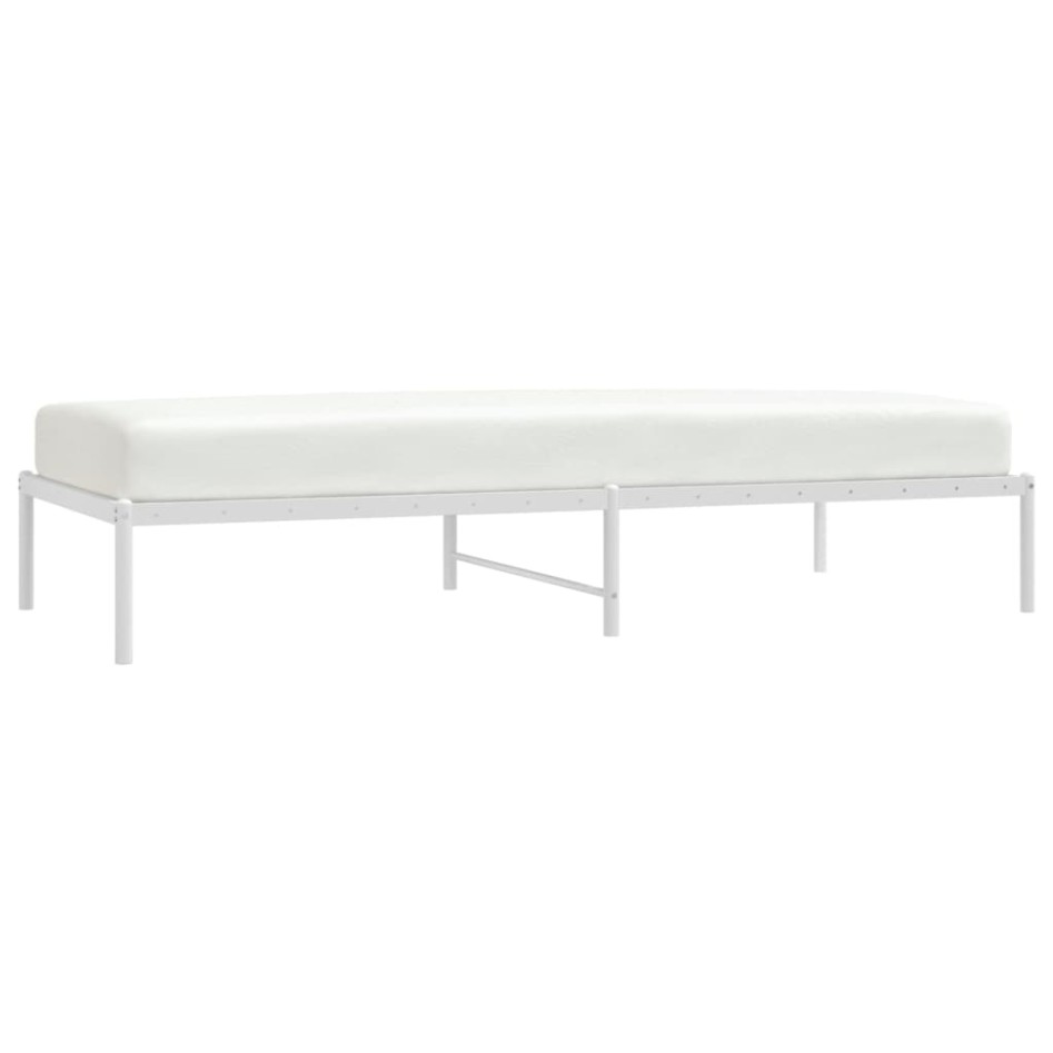 Estructura de cama sin colchón metal blanco 90x200