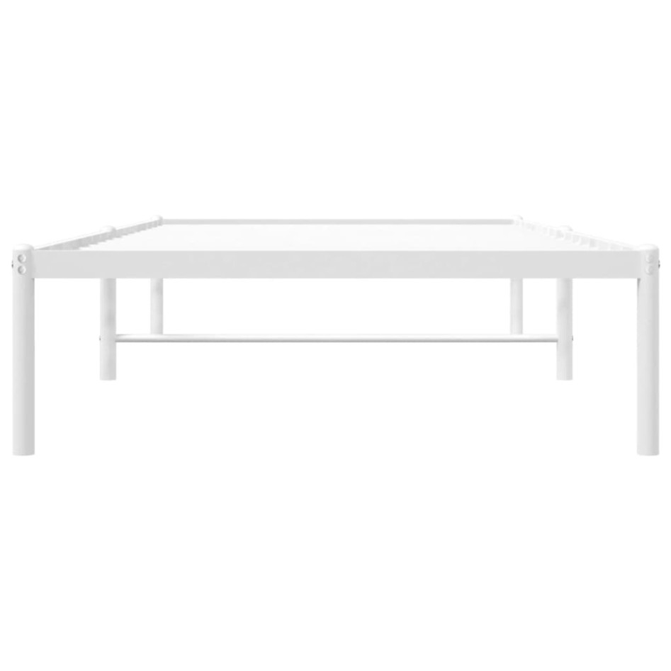 Estructura de cama sin colchón metal blanco 90x200