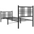 Estructura cama sin colchón con estribo metal negro 75x190