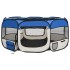 Parque de perros plegable y bolsa transporte azul