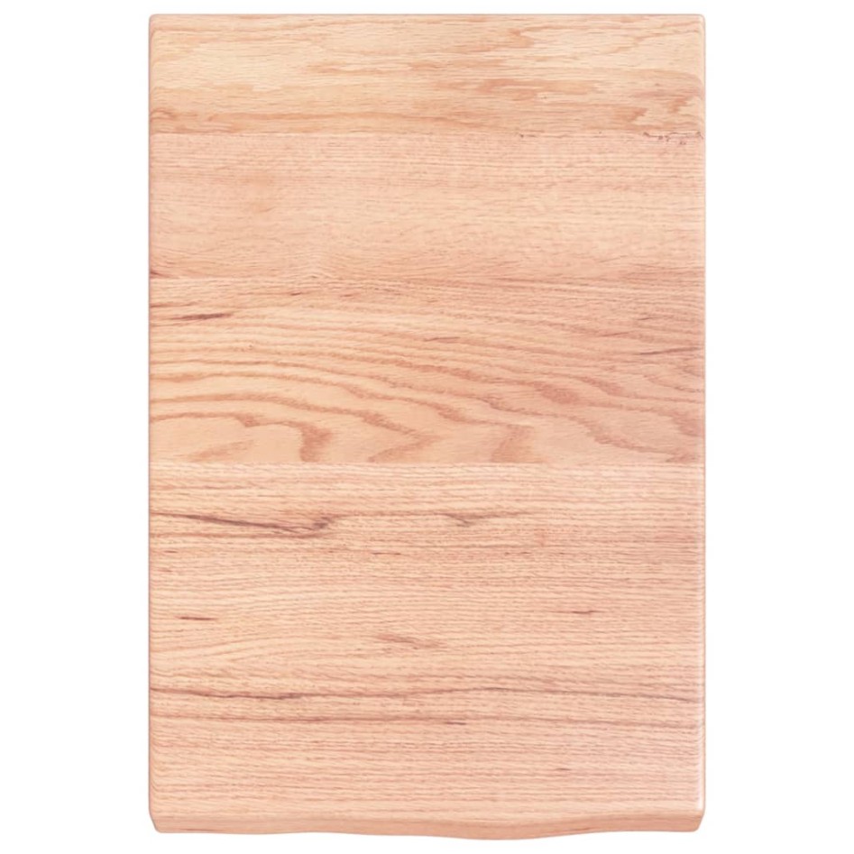 Encimera baño madera maciza tratada marrón claro 40x60x(2-6)