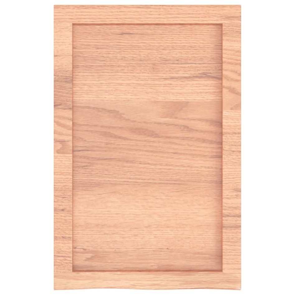 Encimera baño madera maciza tratada marrón claro 40x60x(2-6)