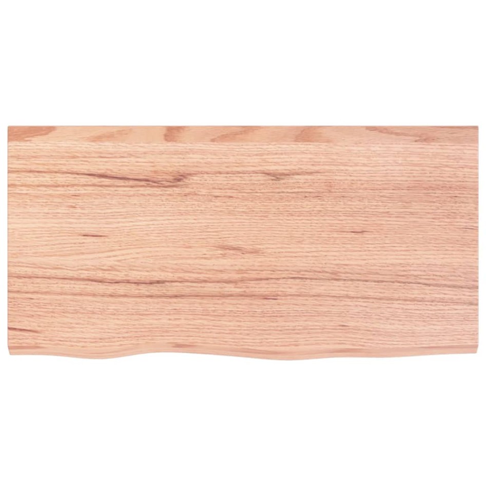 Tablero mesa madera roble tratada marrón claro 80x40x(2-6)