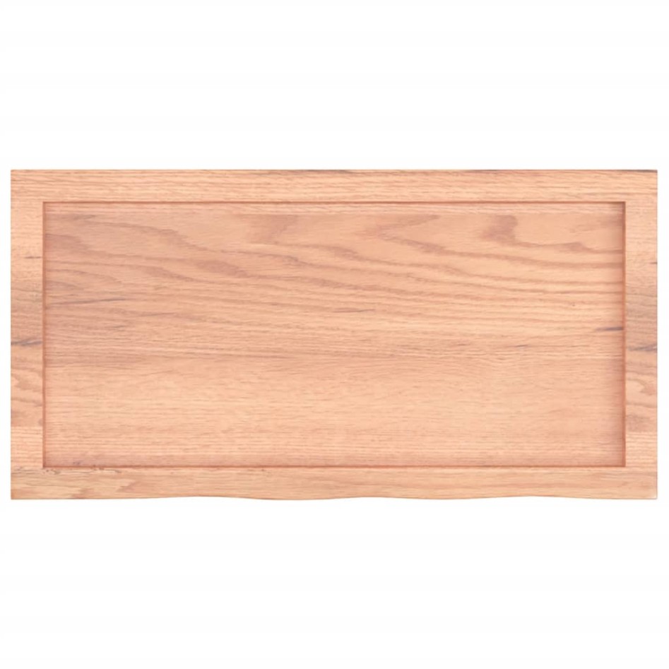 Tablero mesa madera roble tratada marrón claro 80x40x(2-6)