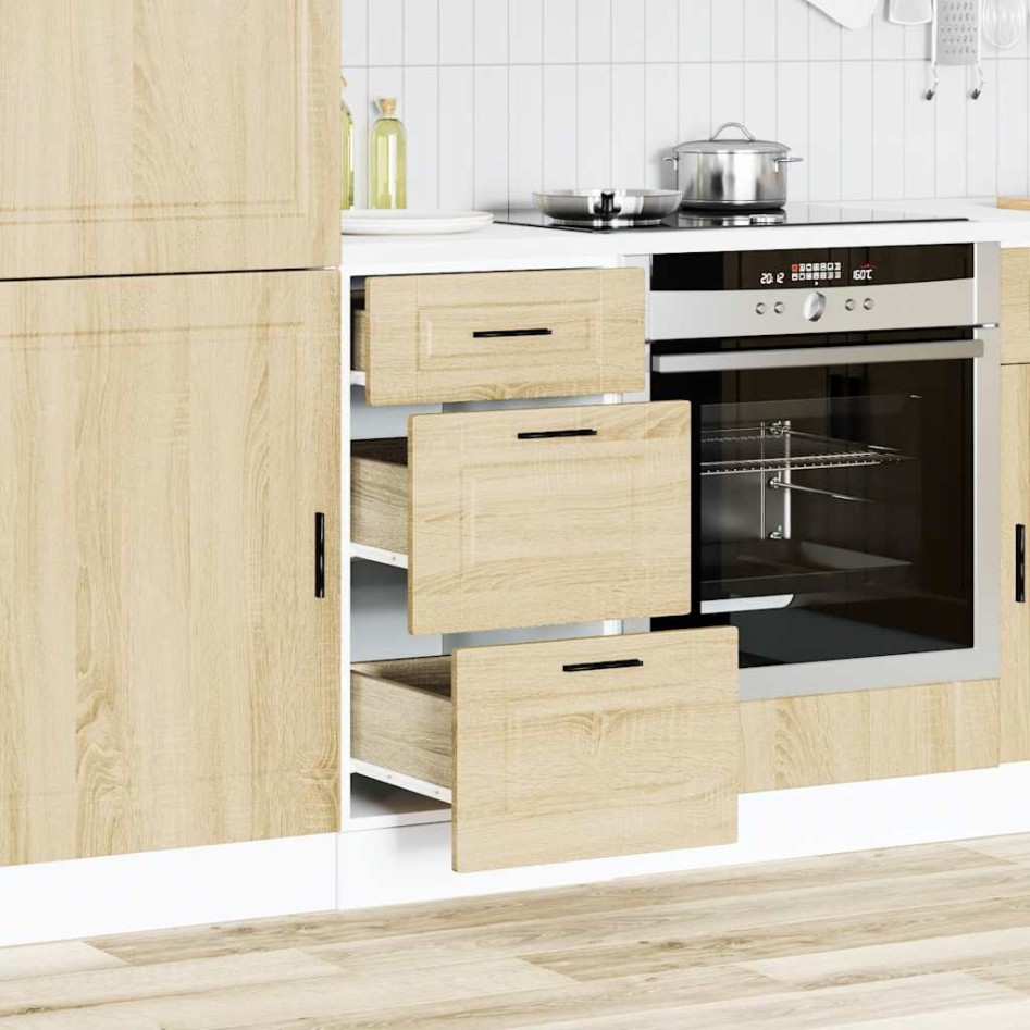 Mueble bajo de cocina porto roble sonoma madera