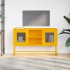 Mueble para TV de acero amarillo mostaza 100,5x39x60,5
