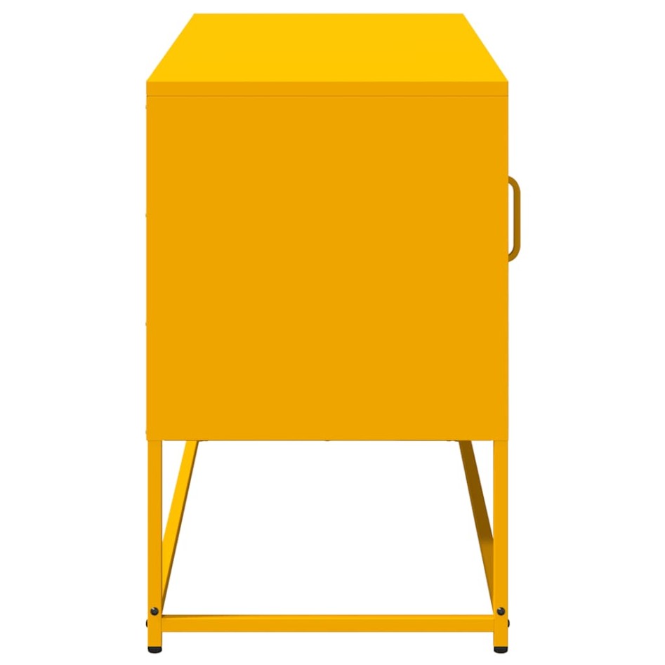 Mueble para TV de acero amarillo mostaza 100,5x39x60,5