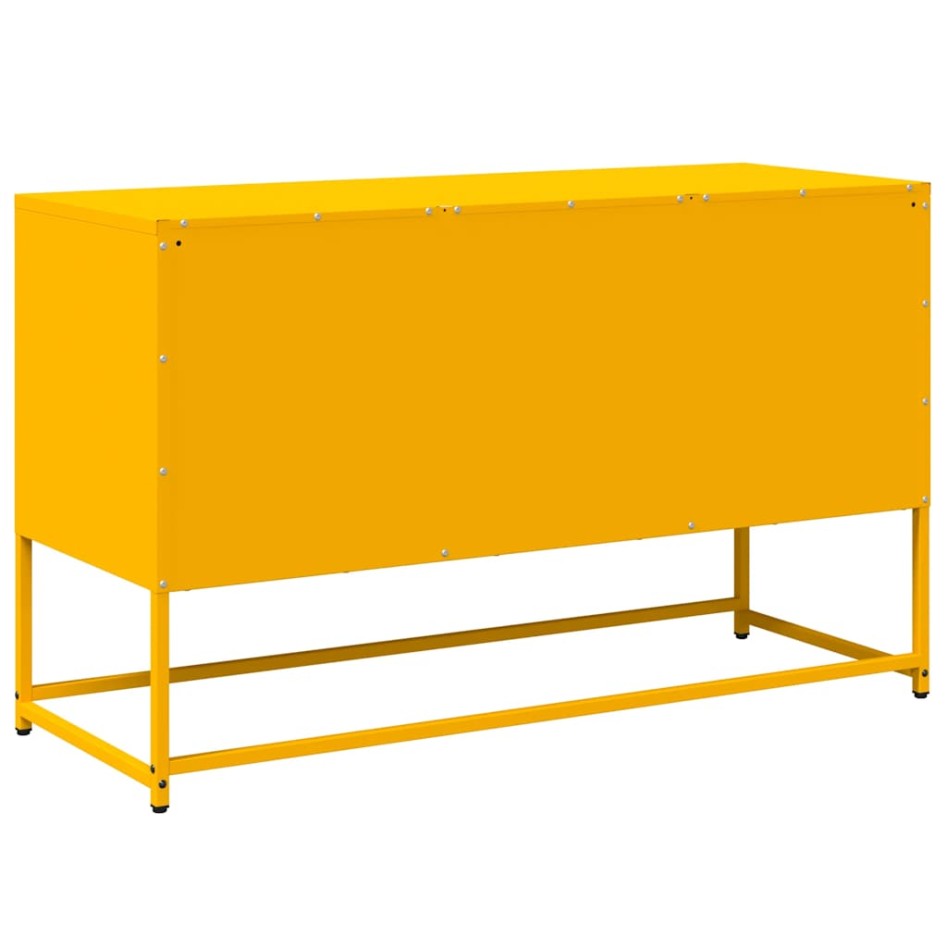 Mueble para TV de acero amarillo mostaza 100,5x39x60,5
