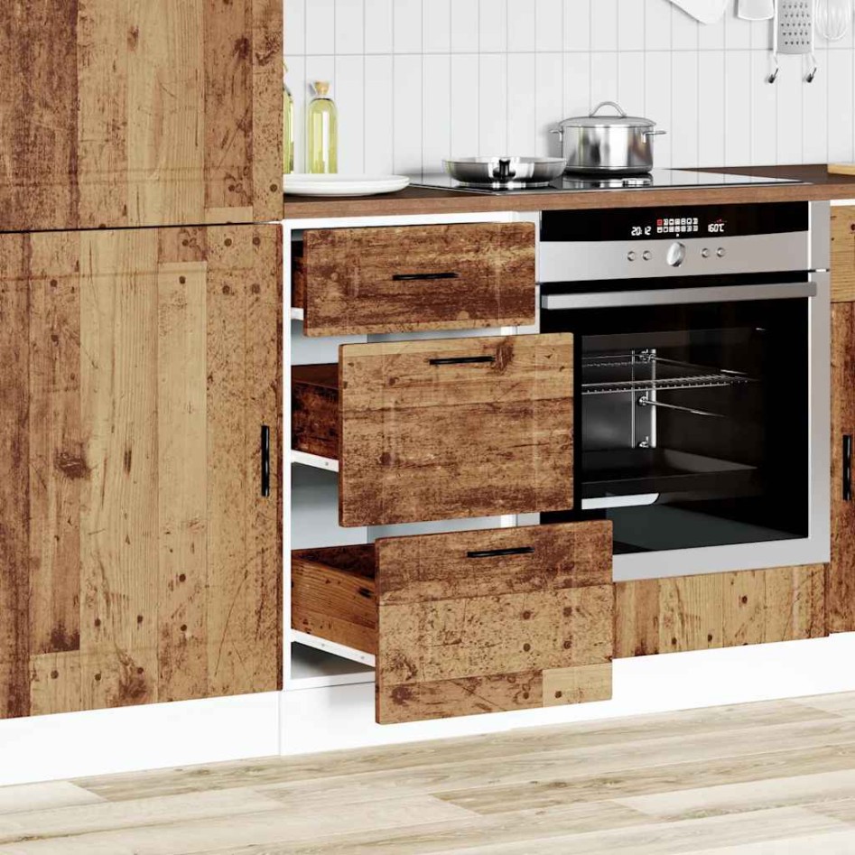 Mueble bajo de cocina porto madera vieja madera