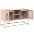 Mueble para TV de acero rosa 100,5x39x60,5