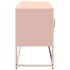 Mueble para TV de acero rosa 100,5x39x60,5