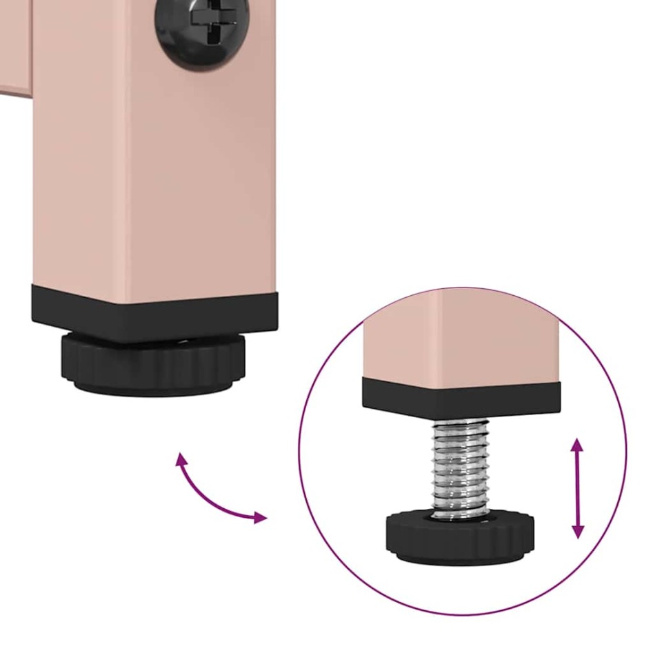 Mueble para TV de acero rosa 100,5x39x60,5