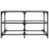 Mesa de centro superficie de vidrio acero 78,5x40x45