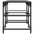 Mesa de centro superficie de vidrio acero 78,5x40x45