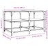 Mesa de centro superficie de vidrio acero 78,5x40x45