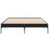 Estructura de cama madera de ingeniería y metal negro