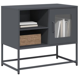 Mueble para TV de acero gris antracita 68x39x60,5