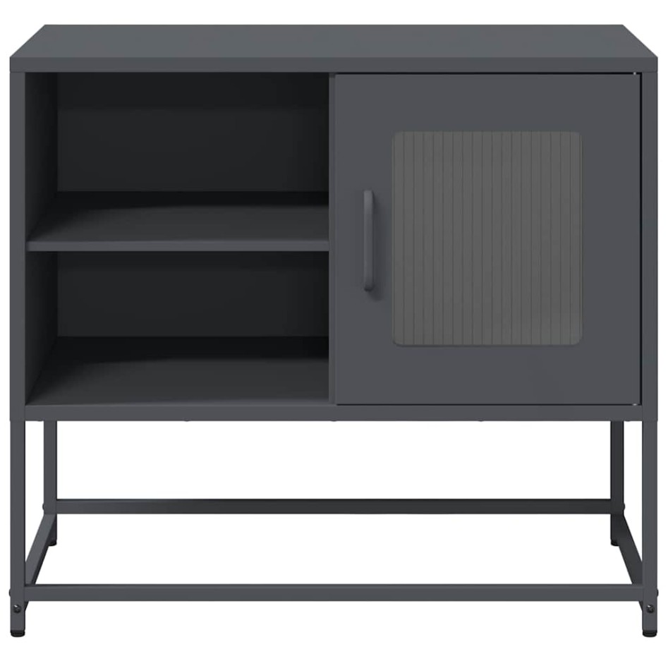 Mueble para TV de acero gris antracita 68x39x60,5
