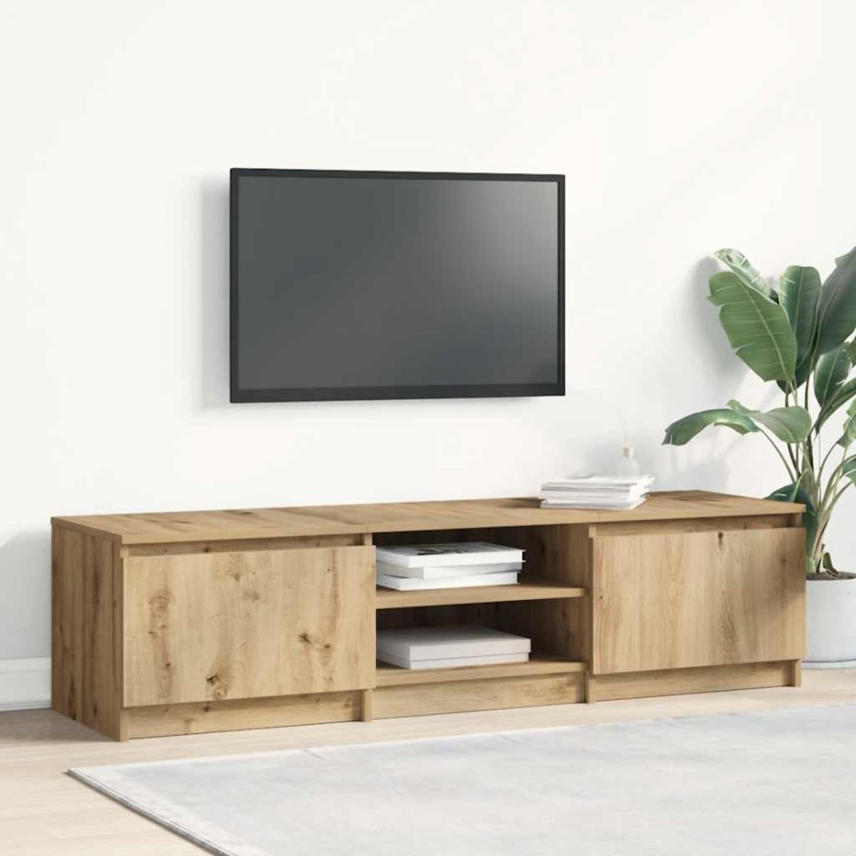 Mueble de TV madera de ingeniería roble artisan 140x40x36