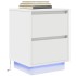 Mesilla de noche con luces LED blanca 38x34x50