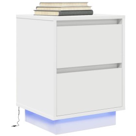 Mesilla de noche con luces LED blanca 38x34x50