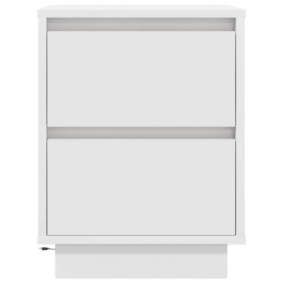 Mesilla de noche con luces LED blanca 38x34x50