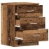 Mesita de noche madera contrachapada madera vieja 38x35x55
