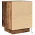 Mesilla de noche con luces LED madera vieja 38x34x50