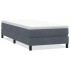 Cama box spring sin colchón terciopelo gris oscuro 90x210